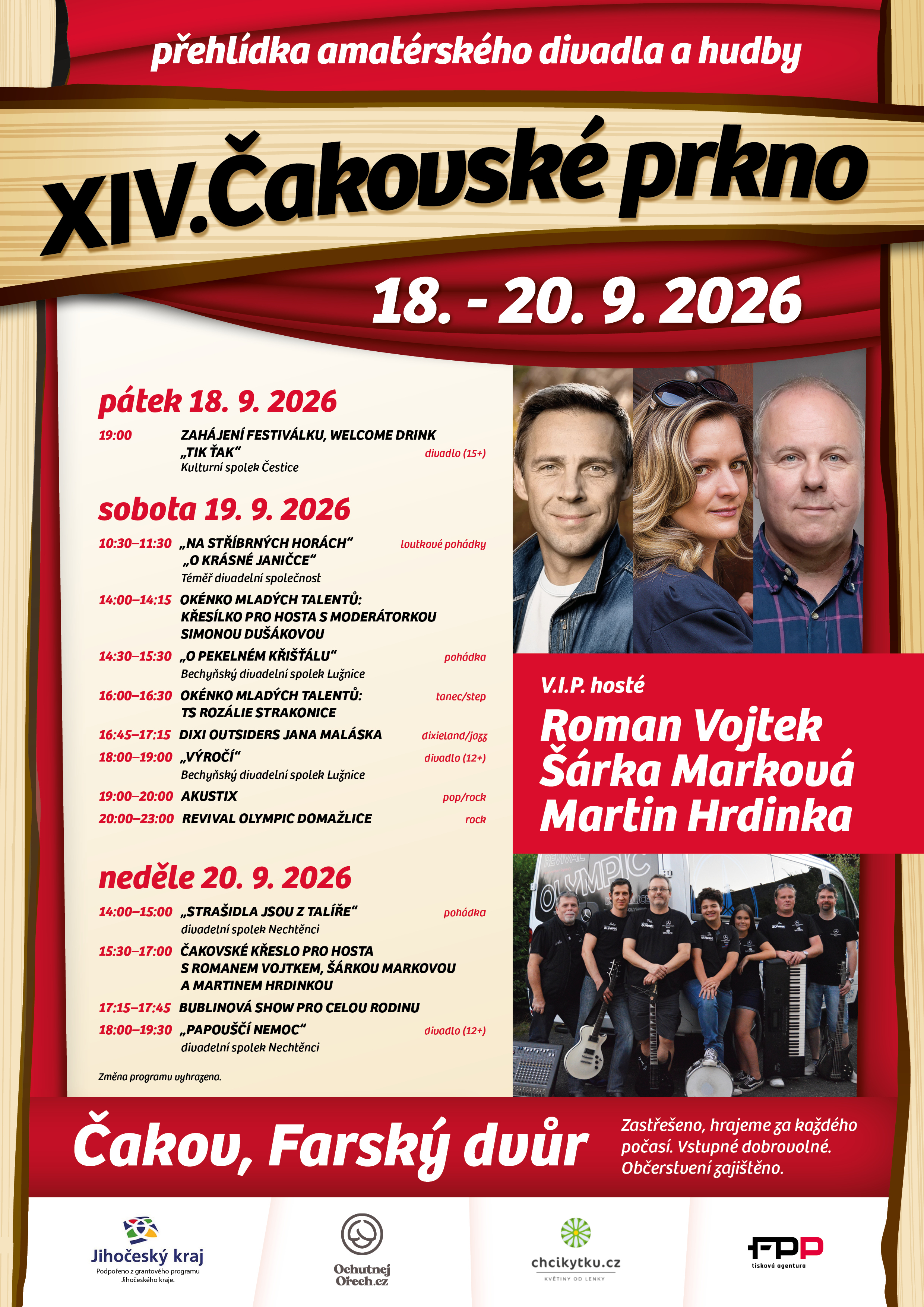 Pozvánka na Čakovské prkno 18 - 20.9.2026